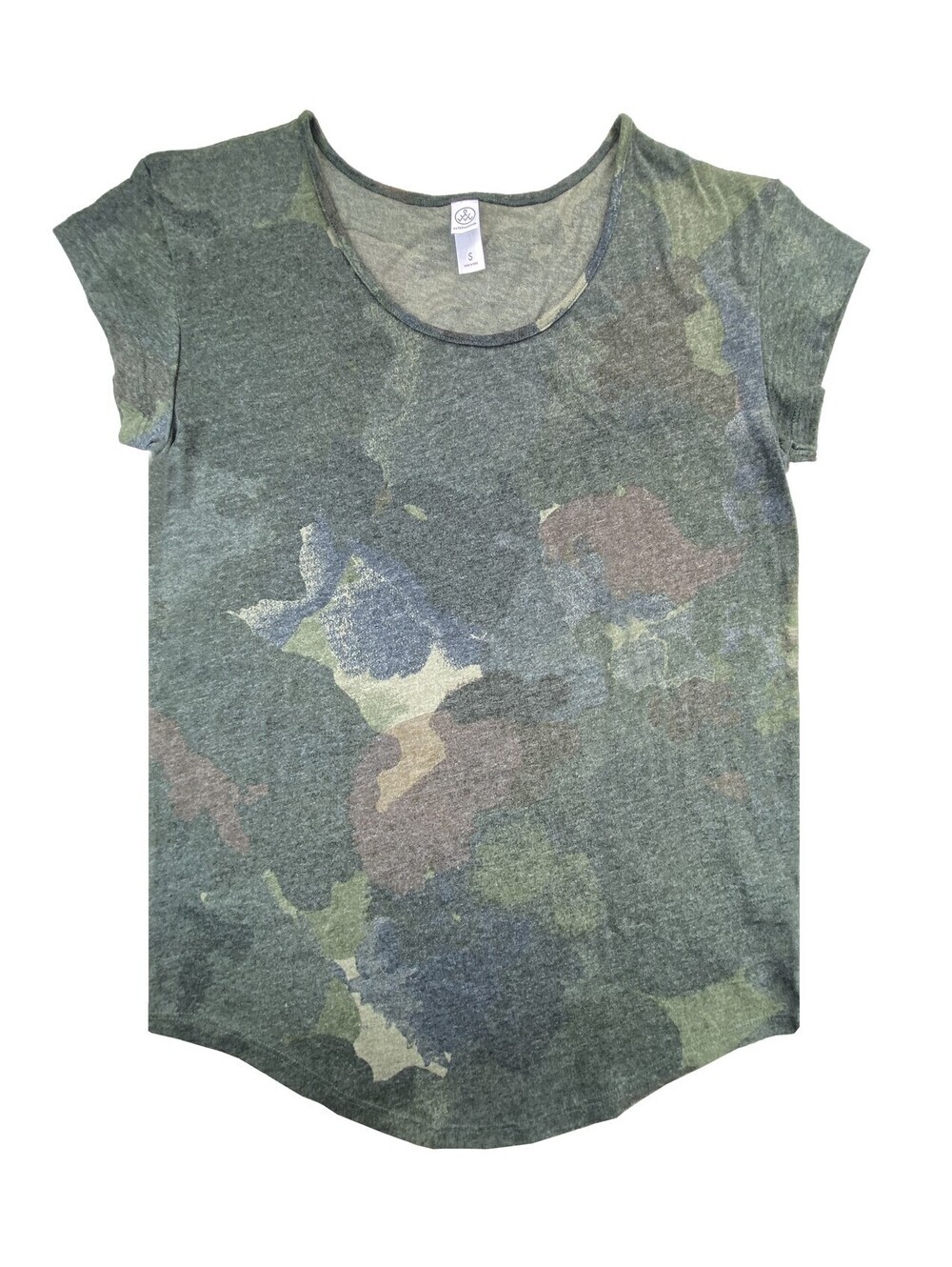 Alternative Womens Camo Short Sleeves Tee Size S